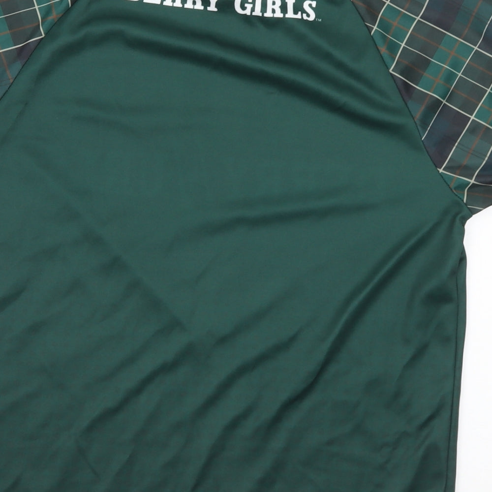 O'Neill Womens Multicoloured Check Polyester Basic T-Shirt Size 8 Crew Neck - Derry Girls