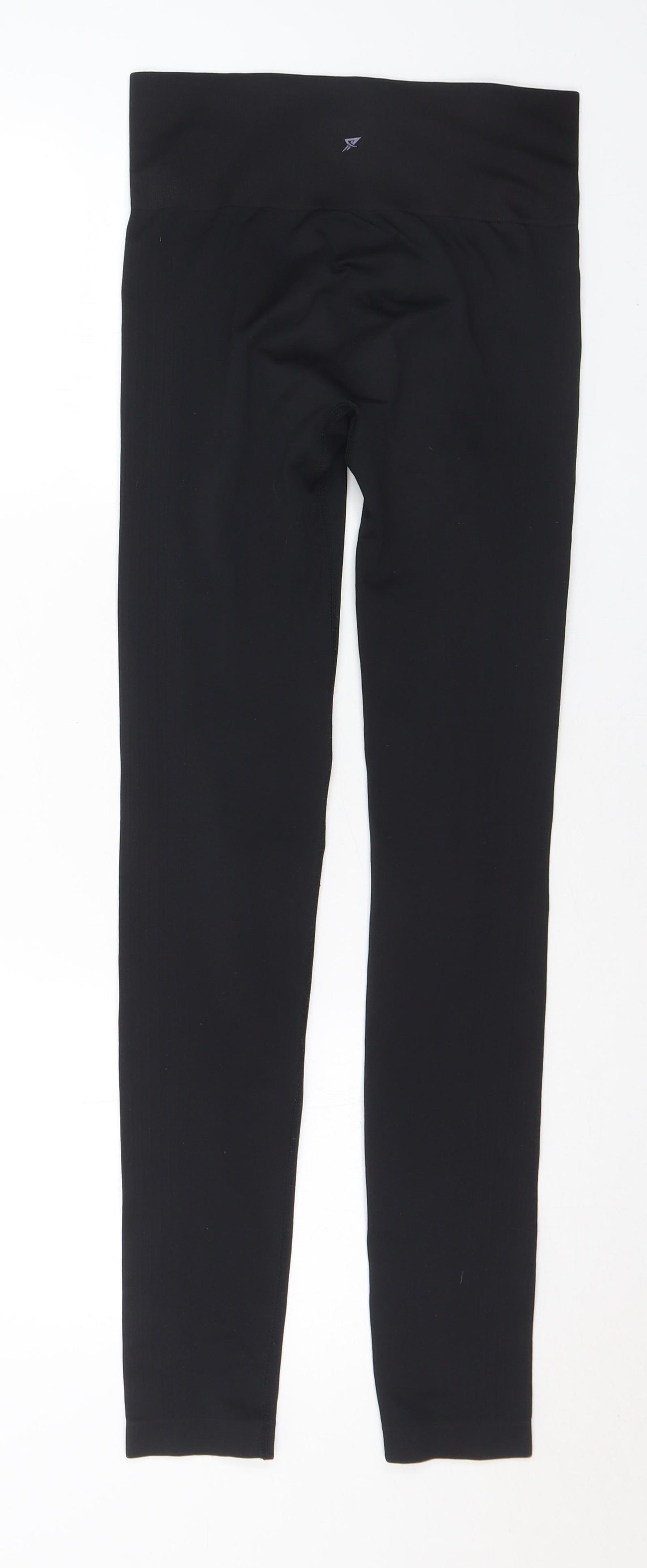 Workout Womens Black Polyester Pedal Pusher Leggings Size 6 L31 in Regular - 6-8
