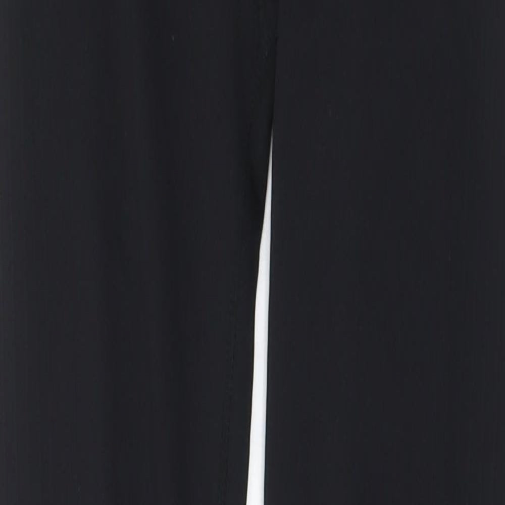 Workout Womens Black Polyester Pedal Pusher Leggings Size 6 L31 in Regular - 6-8