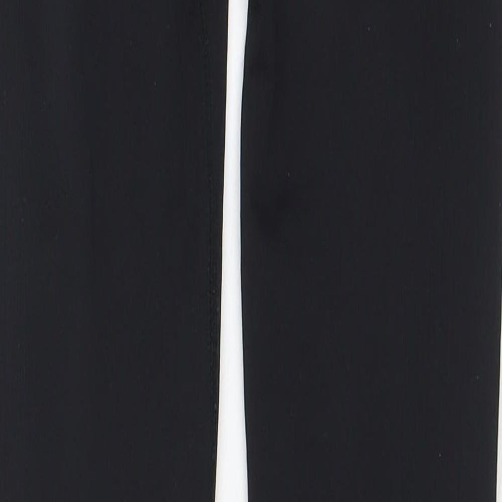 Workout Womens Black Polyester Pedal Pusher Leggings Size 6 L31 in Regular - 6-8