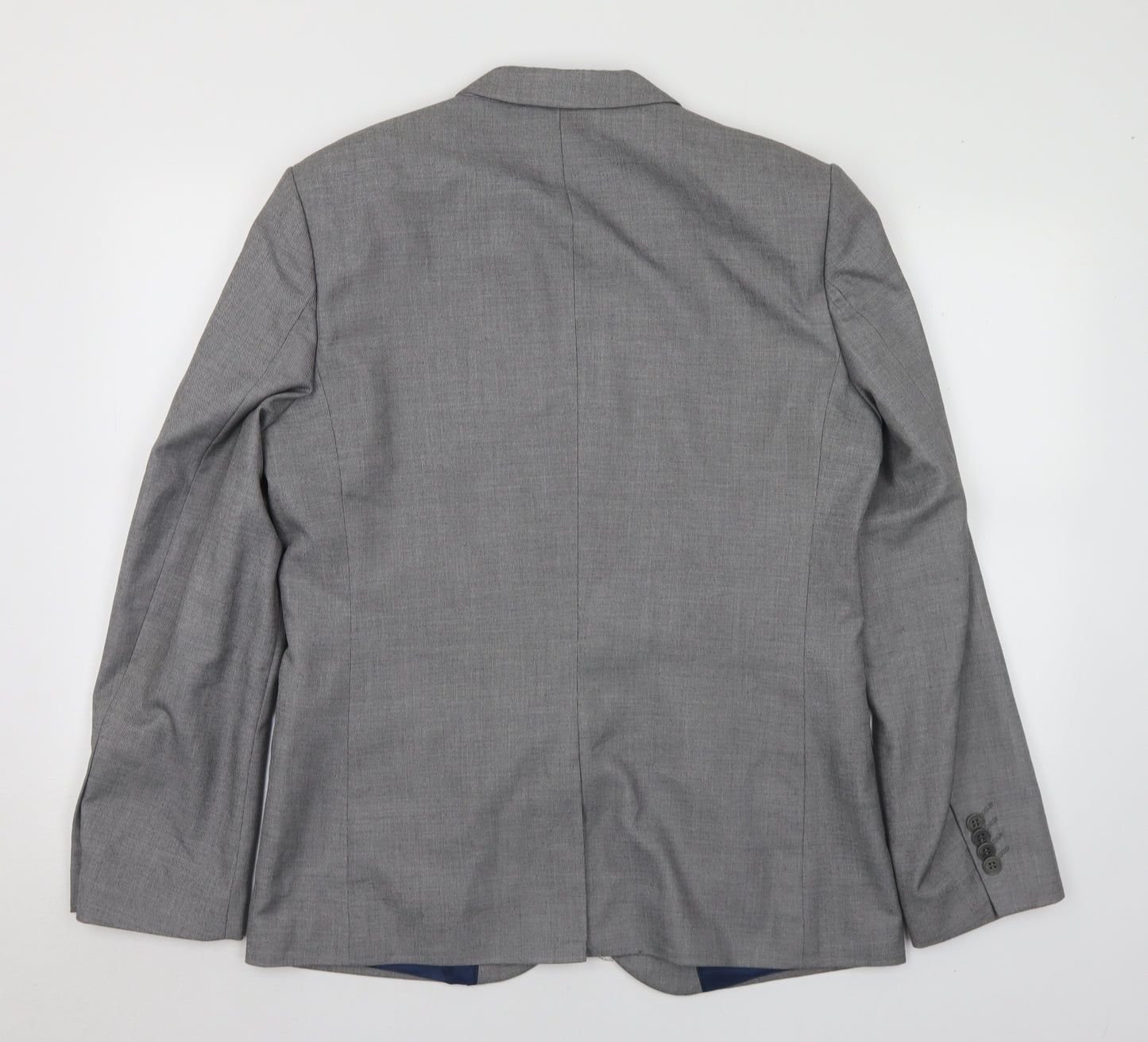 River Island Mens Grey Polyester Jacket Suit Jacket Size 40