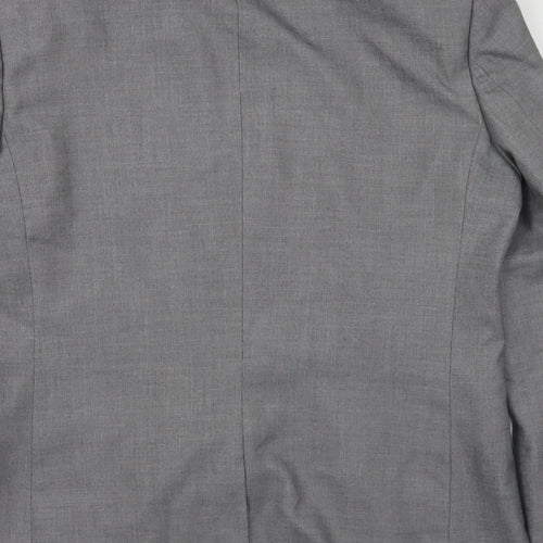 River Island Mens Grey Polyester Jacket Suit Jacket Size 40