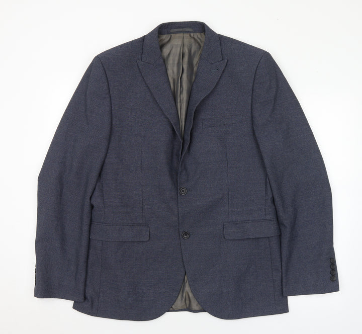 NEXT Mens Blue Polyester Jacket Suit Jacket Size 40