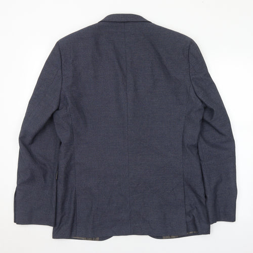NEXT Mens Blue Polyester Jacket Suit Jacket Size 40