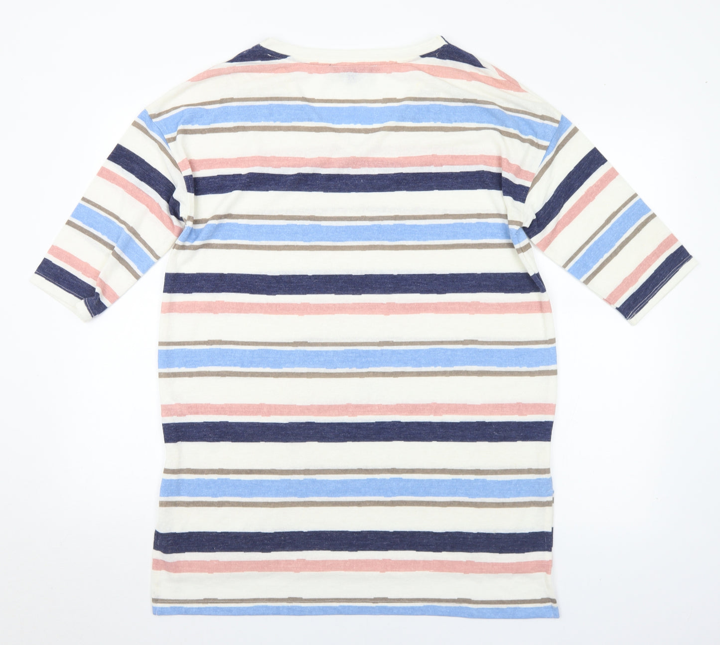 Love Leisure Womens Multicoloured V-Neck Striped Polyester Jumper Size 12