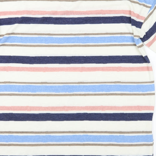 Love Leisure Womens Multicoloured V-Neck Striped Polyester Jumper Size 12