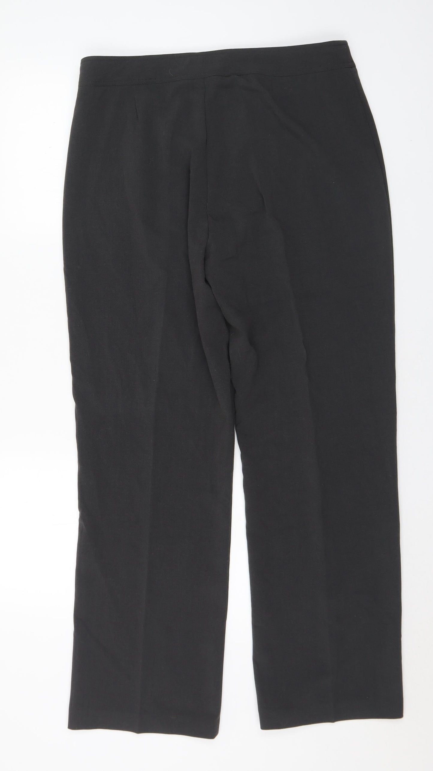 Trutex Womens Grey Polyester Trousers Size 30 in L30 in Regular Hook & Eye
