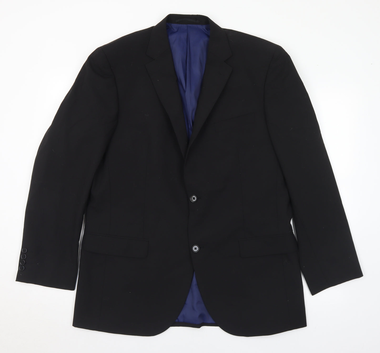 Lee Greenwood Mens Black Polyester Jacket Suit Jacket Size 42
