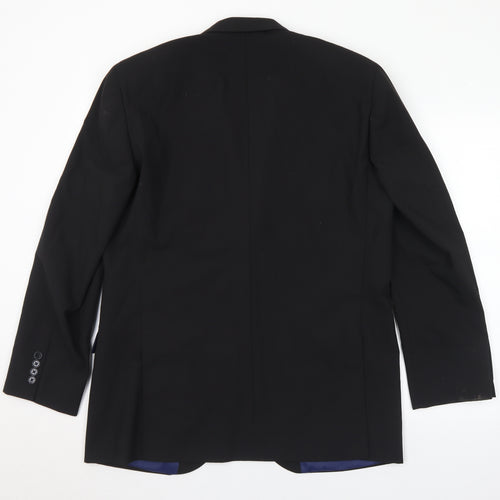 Lee Greenwood Mens Black Polyester Jacket Suit Jacket Size 42