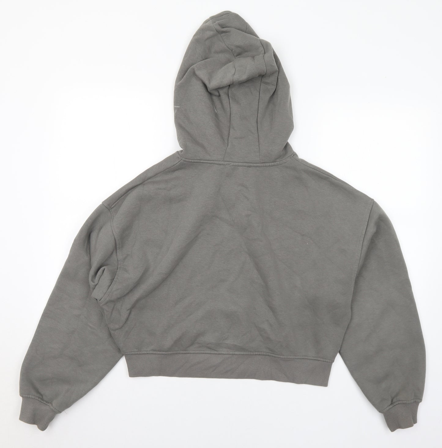 Primark Womens Grey Cotton Pullover Hoodie Size 4 - Offline. Cropped. 4-6