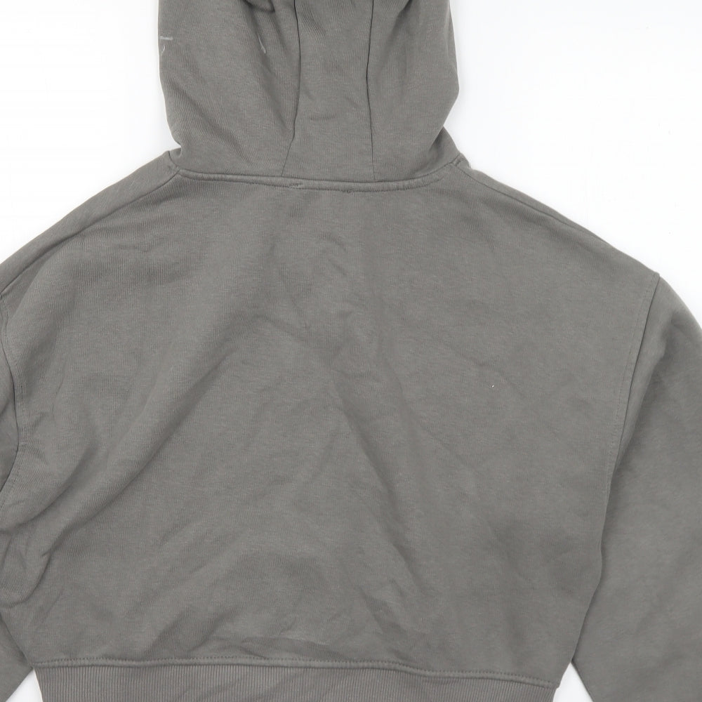 Primark Womens Grey Cotton Pullover Hoodie Size 4 - Offline. Cropped. 4-6