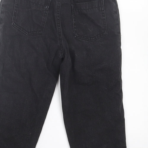 River Island Boys Black Cotton Straight Jeans Size 3-4 Years Regular Button