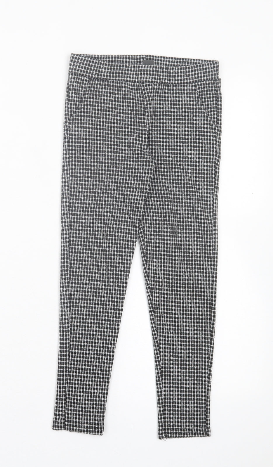 Primark Girls Black Plaid Polyester Capri Trousers Size 6-7 Years Regular Pullover
