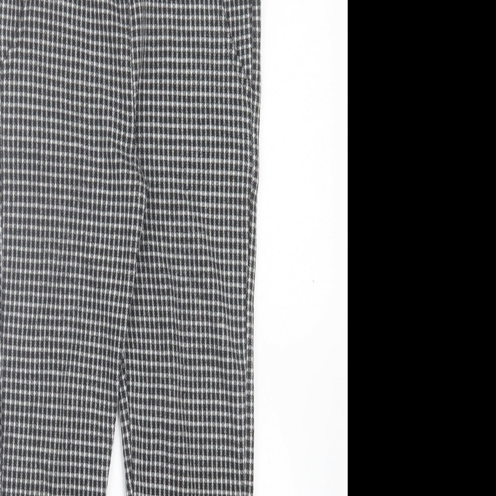 Primark Girls Black Plaid Polyester Capri Trousers Size 6-7 Years Regular Pullover