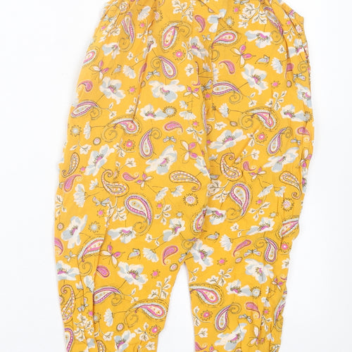 NEXT Girls Yellow Flecked Viscose Jumpsuit One-Piece Size 4-5 Years Pullover