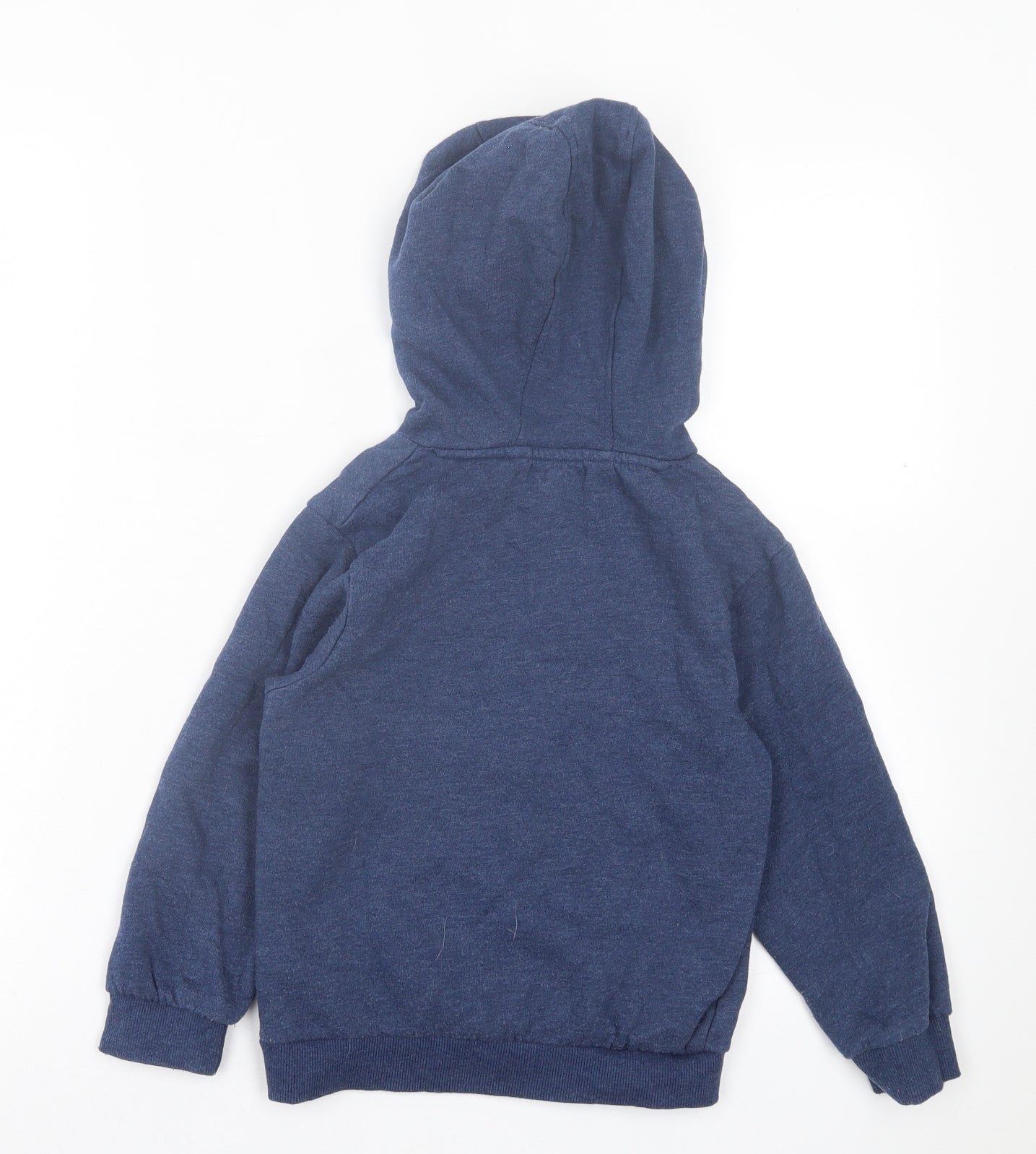 jeff&co Boys Blue Cotton Pullover Hoodie Size 6-7 Years Pullover