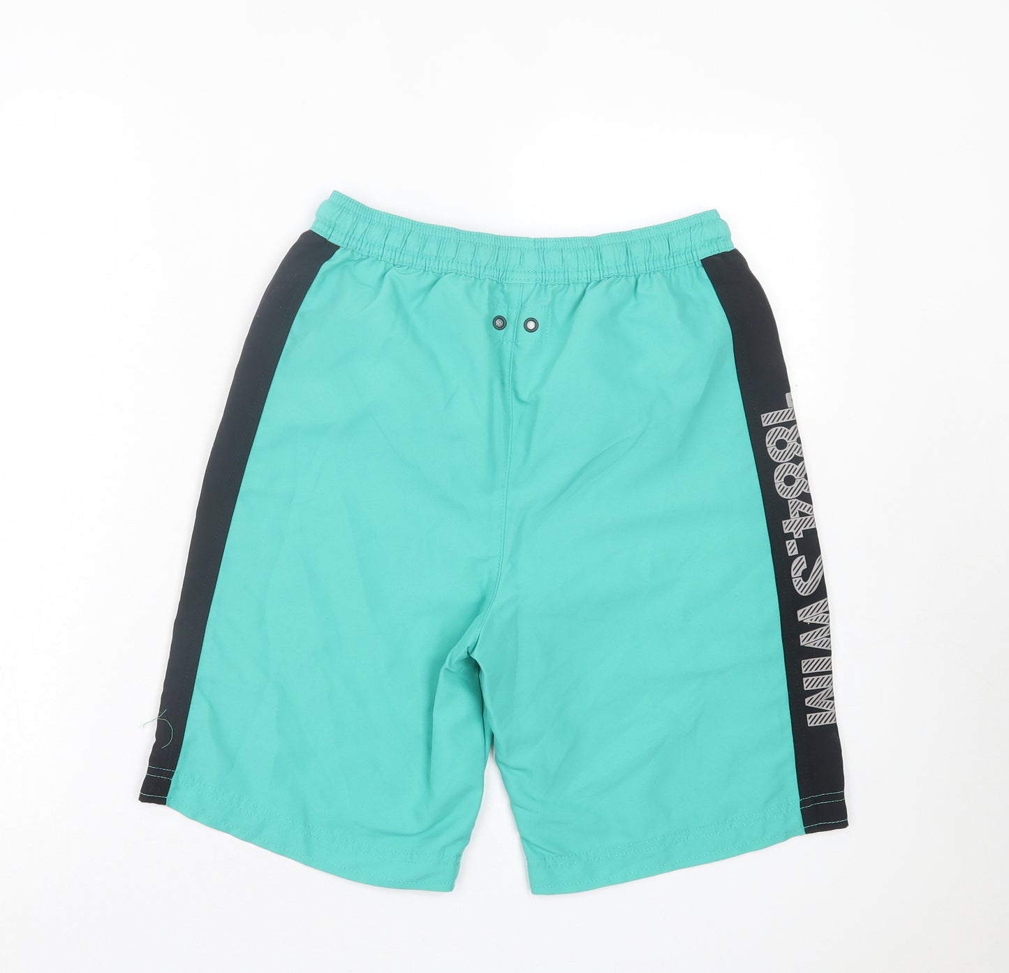 Marks and Spencer Boys Blue Polyester Bermuda Shorts Size 13-14 Years Regular Tie