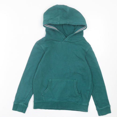 Marks and Spencer Boys Green Cotton Pullover Hoodie Size 6-7 Years Pullover