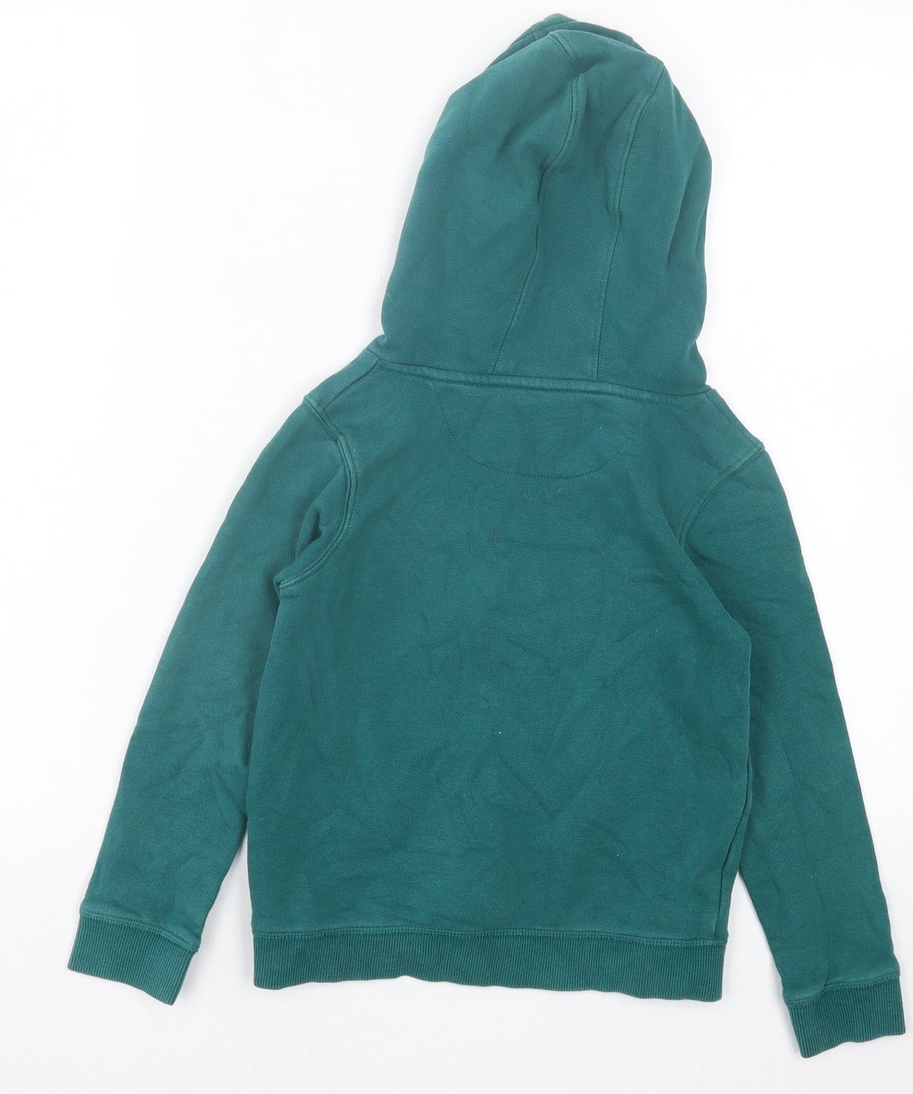 Marks and Spencer Boys Green Cotton Pullover Hoodie Size 6-7 Years Pullover