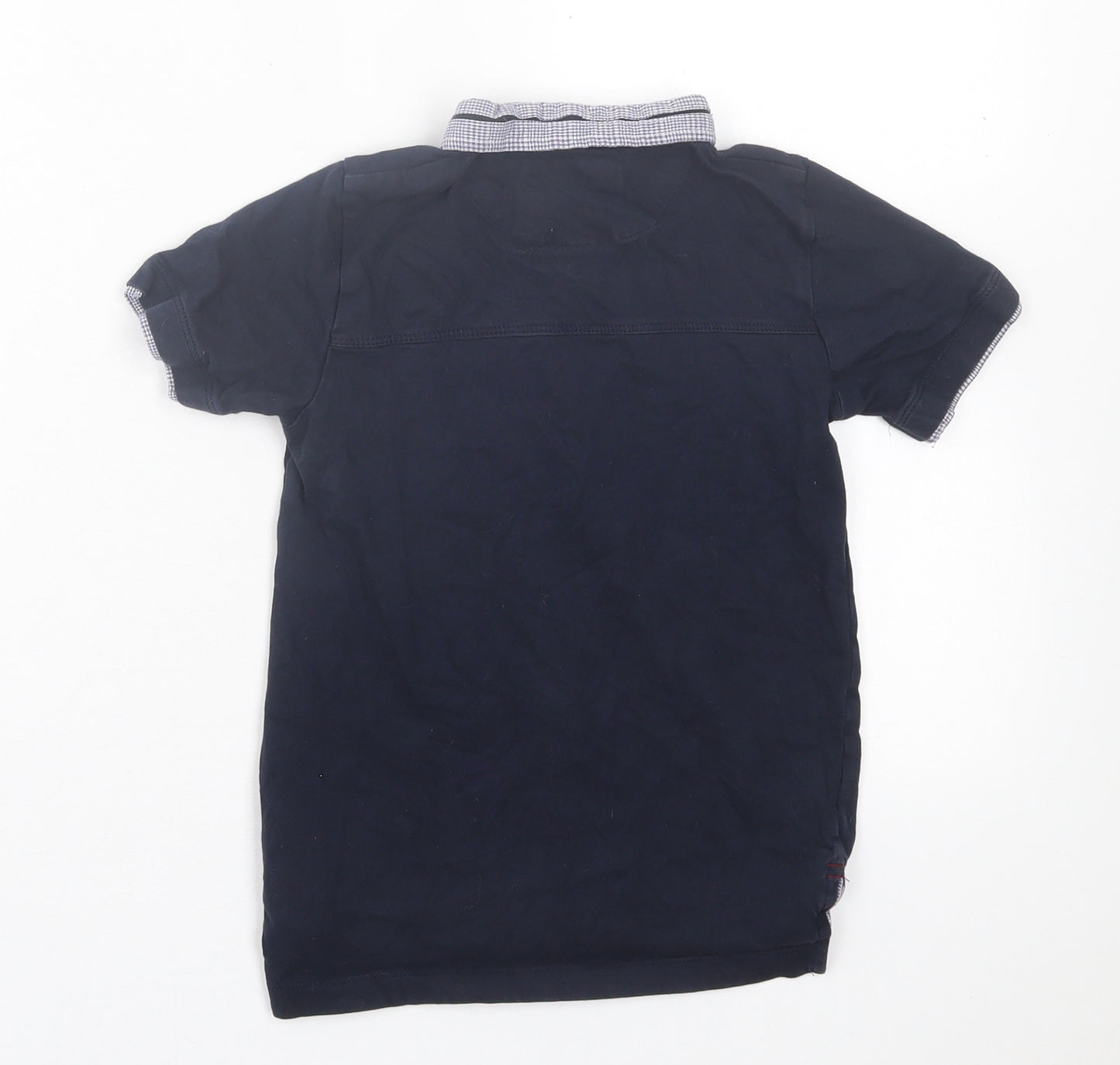 NEXT Boys Blue Cotton Basic Polo Size 6 Years Collared Button