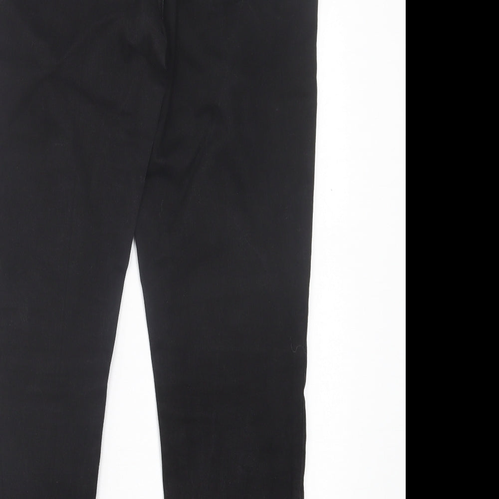 Gap Womens Black Cotton Straight Jeans Size 14 L26 in Regular Button