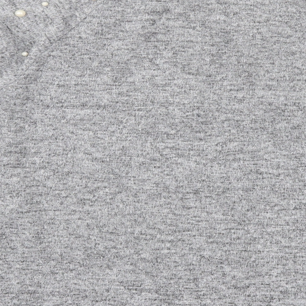 Savida Womens Grey Crew Neck Polyester Pullover Jumper Size XL