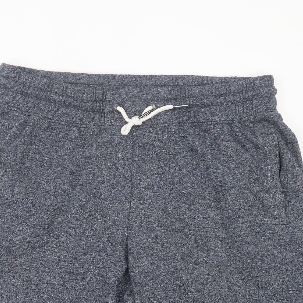 Lonsdale Mens Blue Cotton Sweat Shorts Size L L10 in Regular Tie