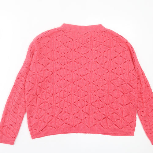 Atmosphere Womens Pink Crew Neck Acrylic Pullover Jumper Size 8
