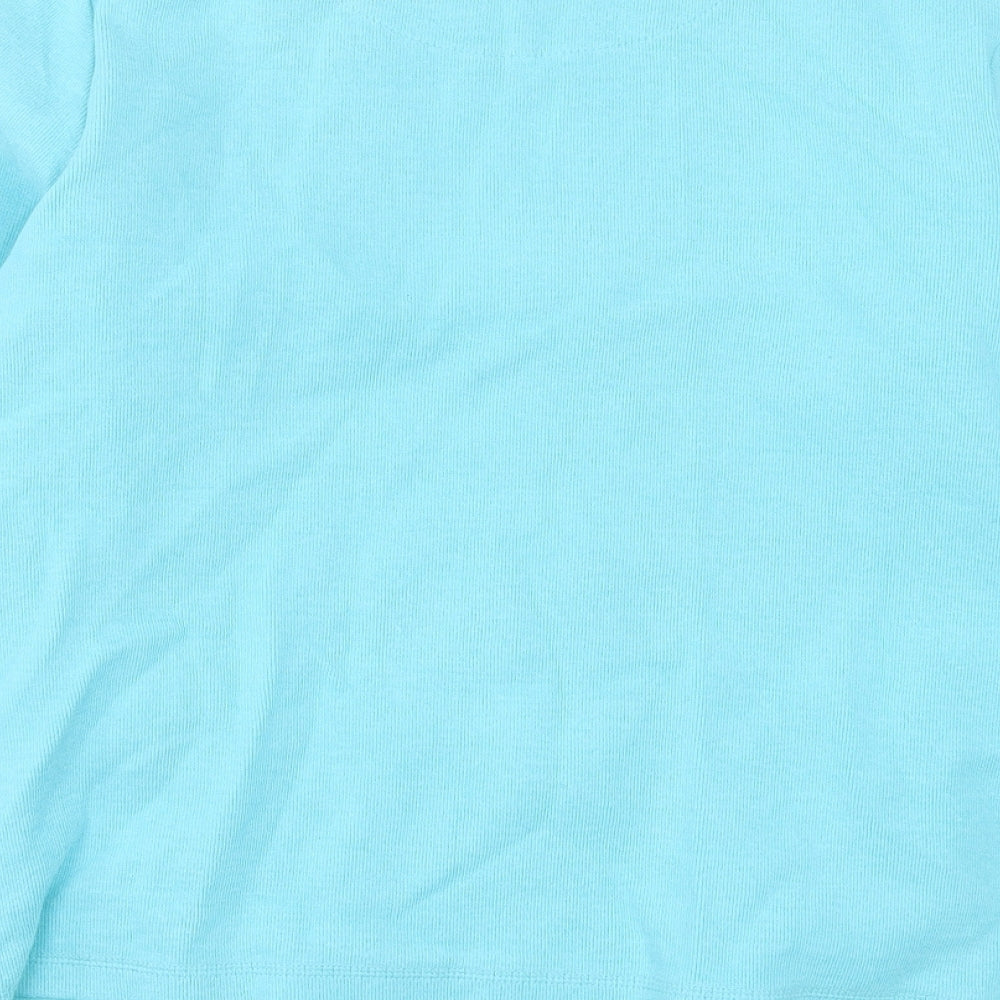 DASH Womens Blue Cotton Full Zip Sweatshirt Size 12 Zip