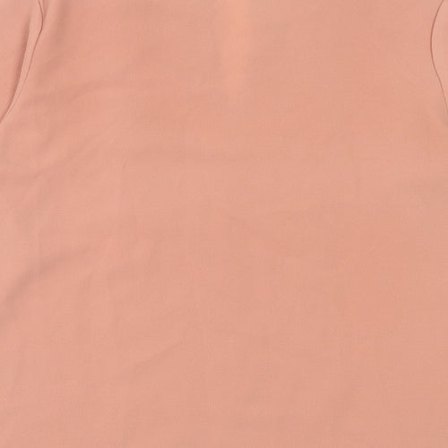SheIn Womens Beige Polyester Basic Blouse Size S V-Neck