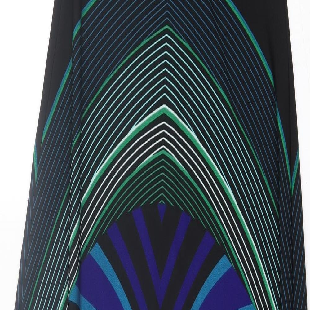 Stella Womens Multicoloured Geometric Viscose A-Line Size S Off the Shoulder Pullover