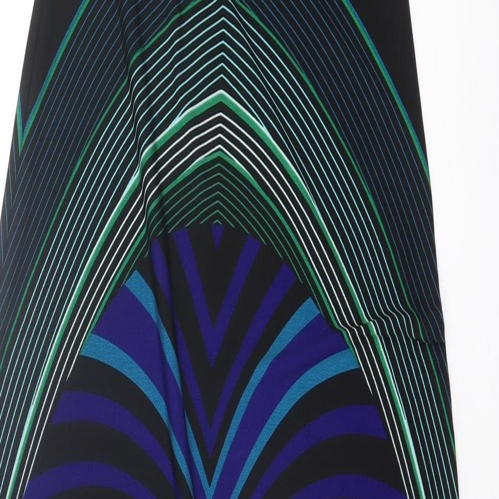 Stella Womens Multicoloured Geometric Viscose A-Line Size S Off the Shoulder Pullover