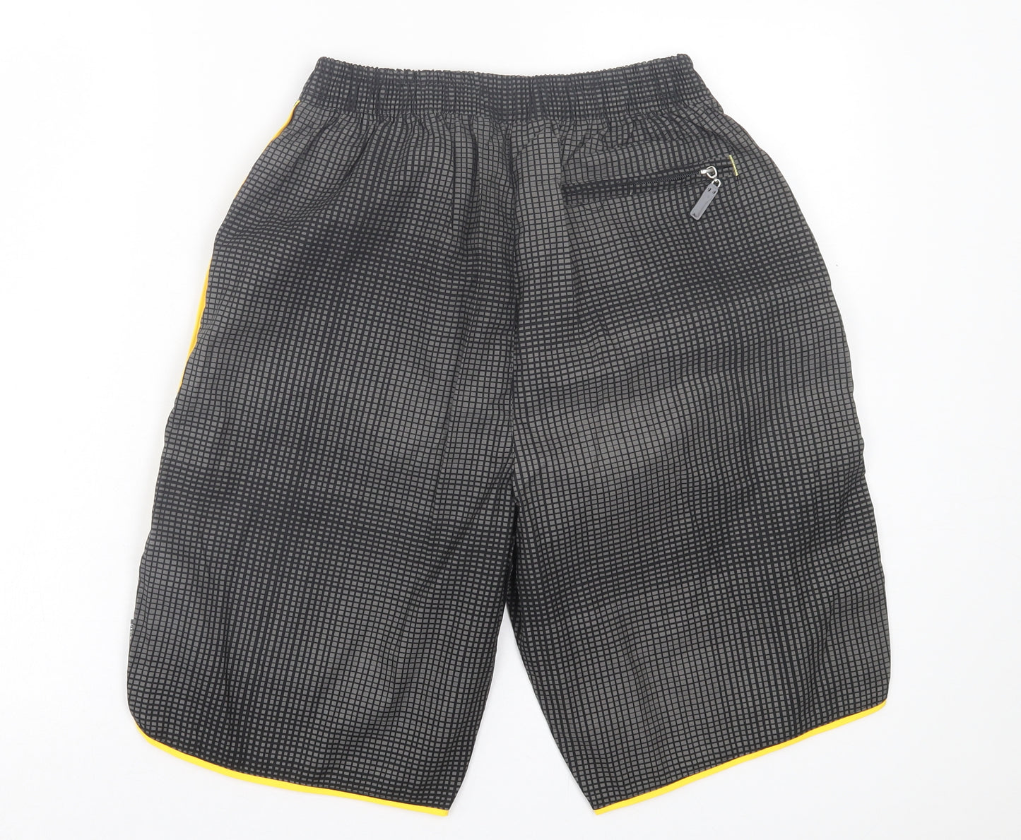 Everlast Mens Grey Plaid Polyester Sweat Shorts Size S L10 in Regular Tie