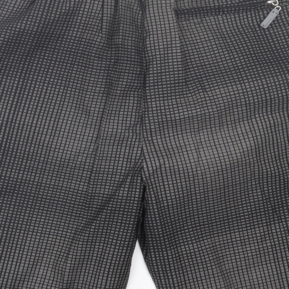 Everlast Mens Grey Plaid Polyester Sweat Shorts Size S L10 in Regular Tie