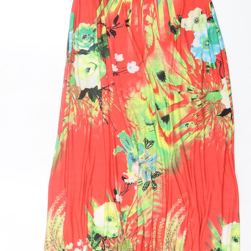 Portobello Punk Womens Multicoloured Floral Polyester A-Line Size S Off the Shoulder Pullover