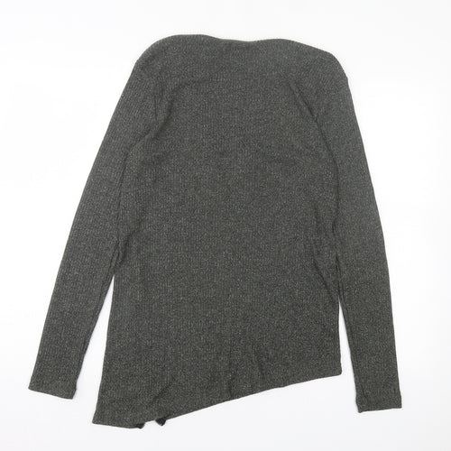 River Island Womens Green Polyester Basic T-Shirt Size S Crew Neck