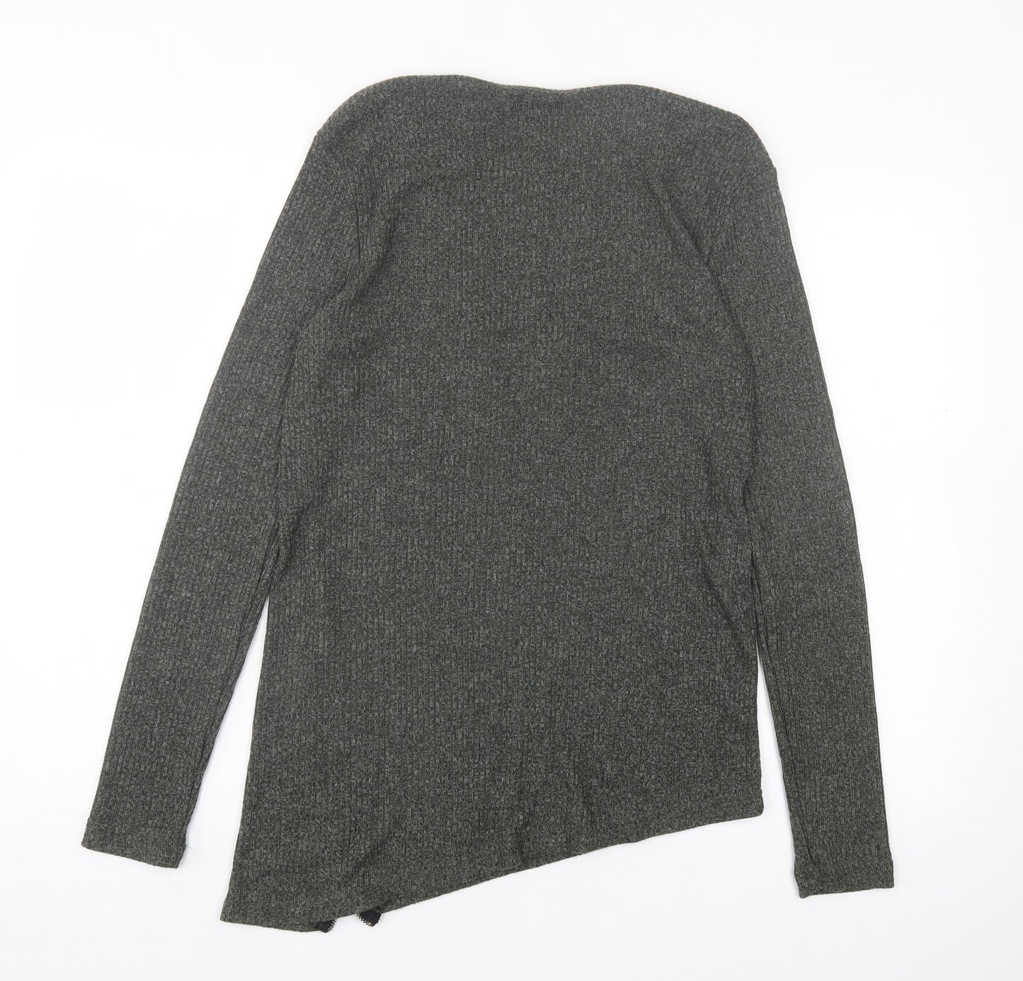 River Island Womens Green Polyester Basic T-Shirt Size S Crew Neck
