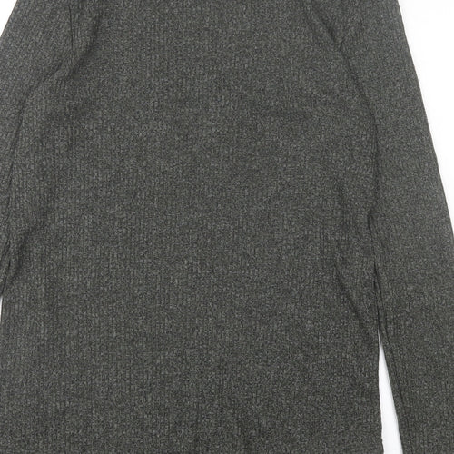 River Island Womens Green Polyester Basic T-Shirt Size S Crew Neck