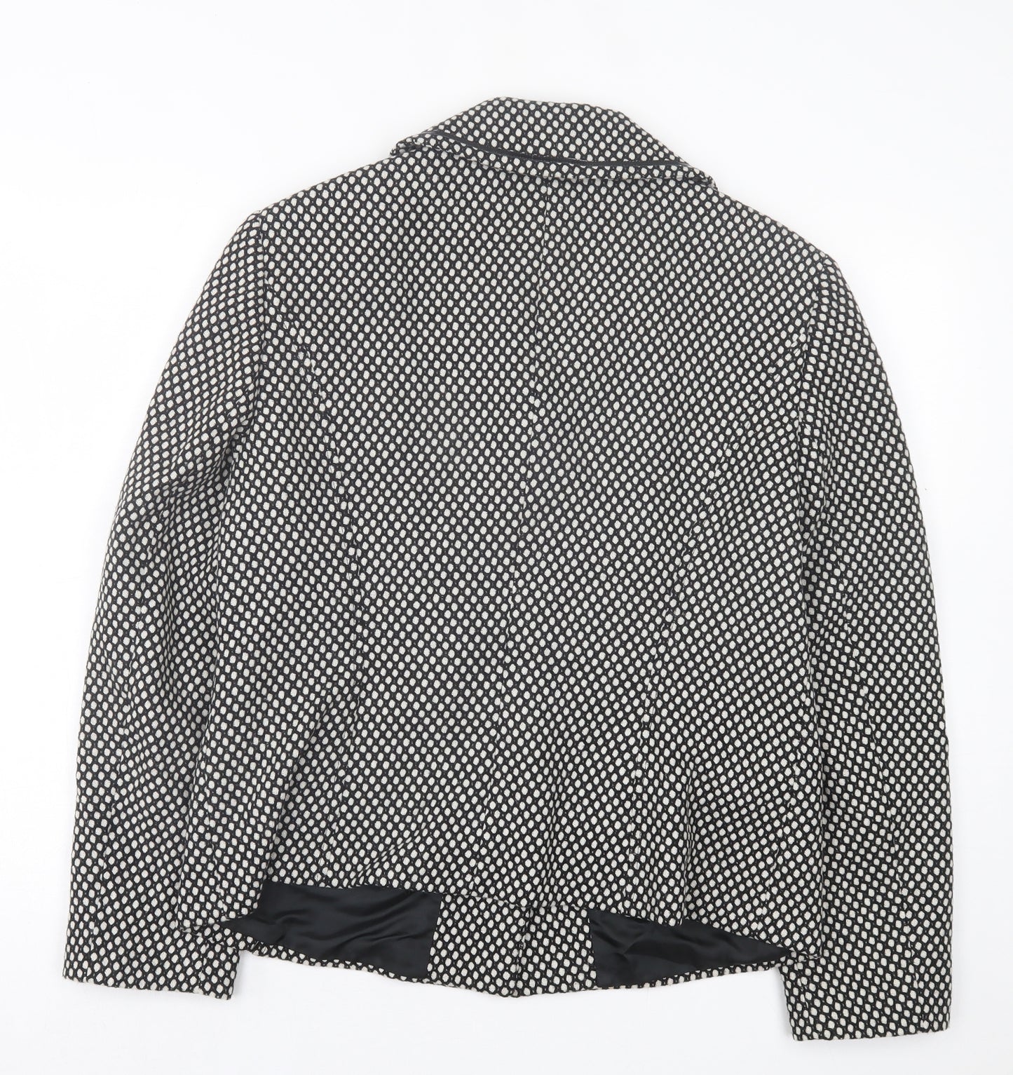 Gerry Weber Womens Black Argyle/Diamond Jacket Size 16 Button