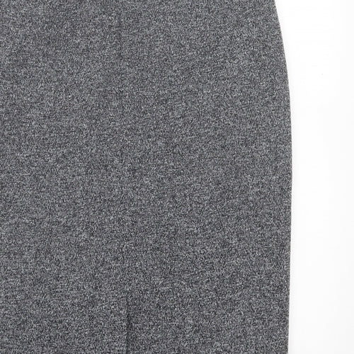 Principles Womens Grey Polyester A-Line Skirt Size 14 Zip