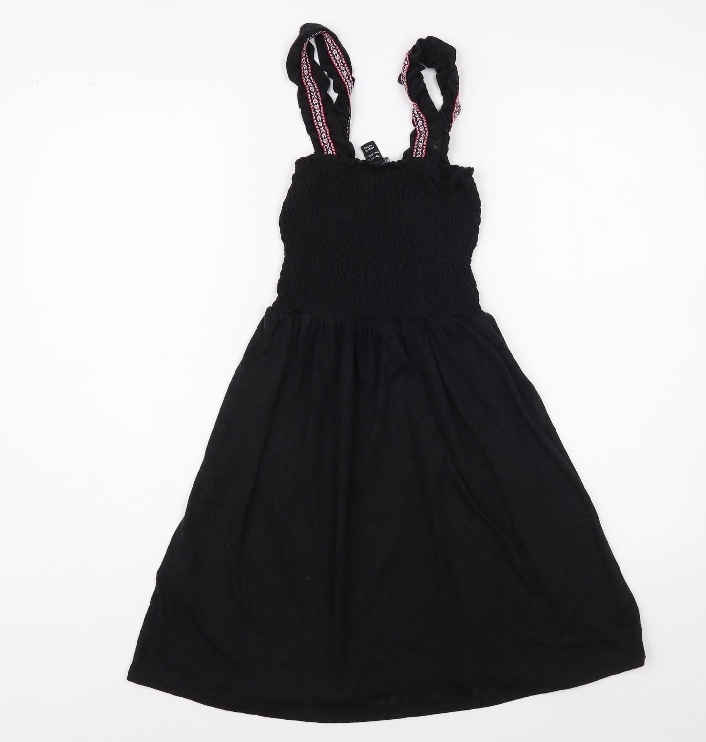 New Look Girls Black Polyester Fit & Flare Size 10-11 Years Square Neck Pullover