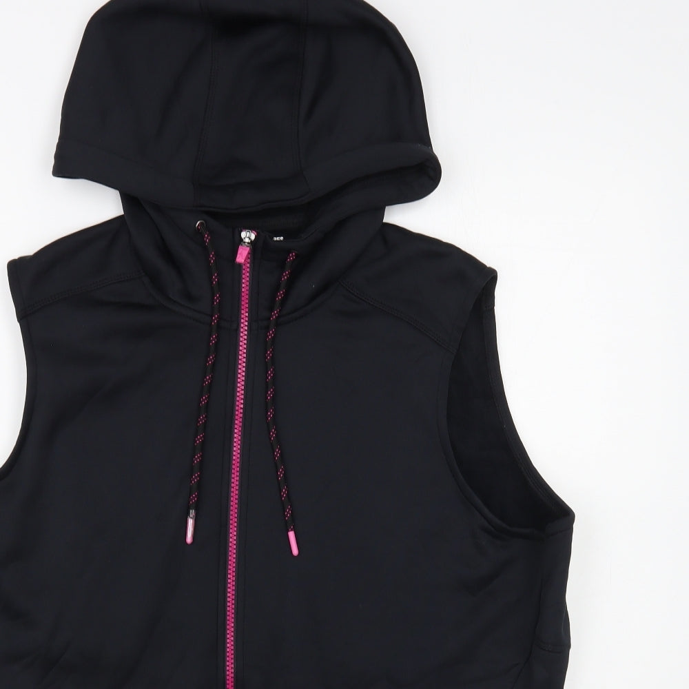 Dunnes Stores Womens Black Polyester Full Zip Hoodie Size XL Zip