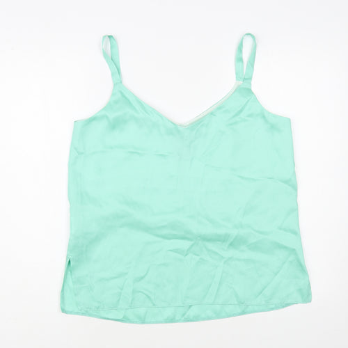 Access Womens Green Polyester Camisole Blouse Size M V-Neck
