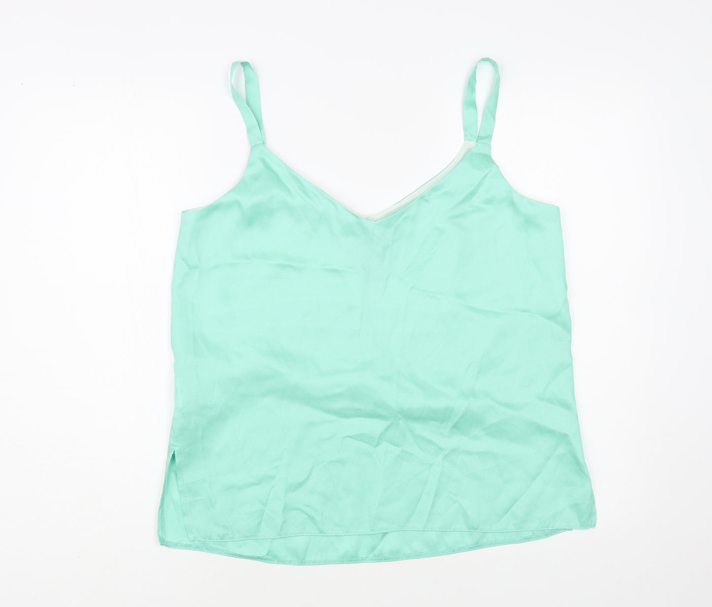 Access Womens Green Polyester Camisole Blouse Size M V-Neck