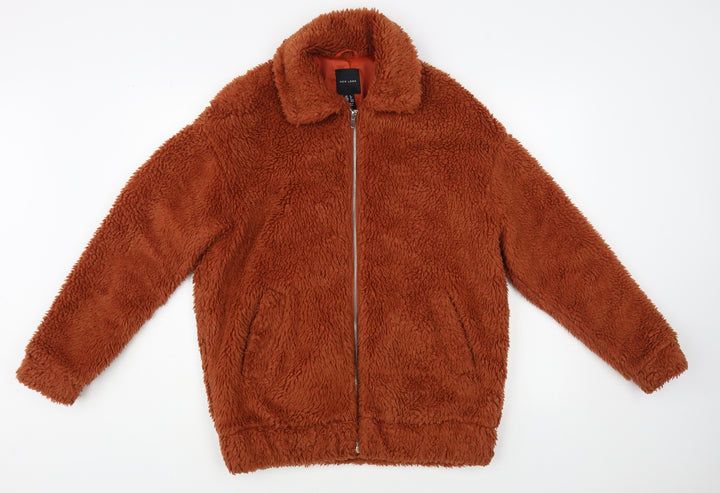 New Look Womens Brown Jacket Size 6 Zip