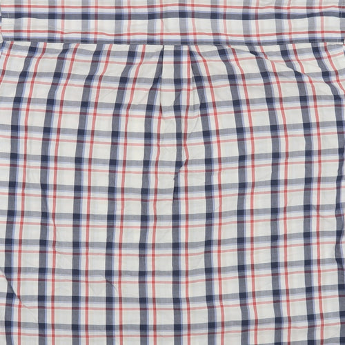 Morley Mens Grey Plaid Cotton Button-Up Size XL Collared Button