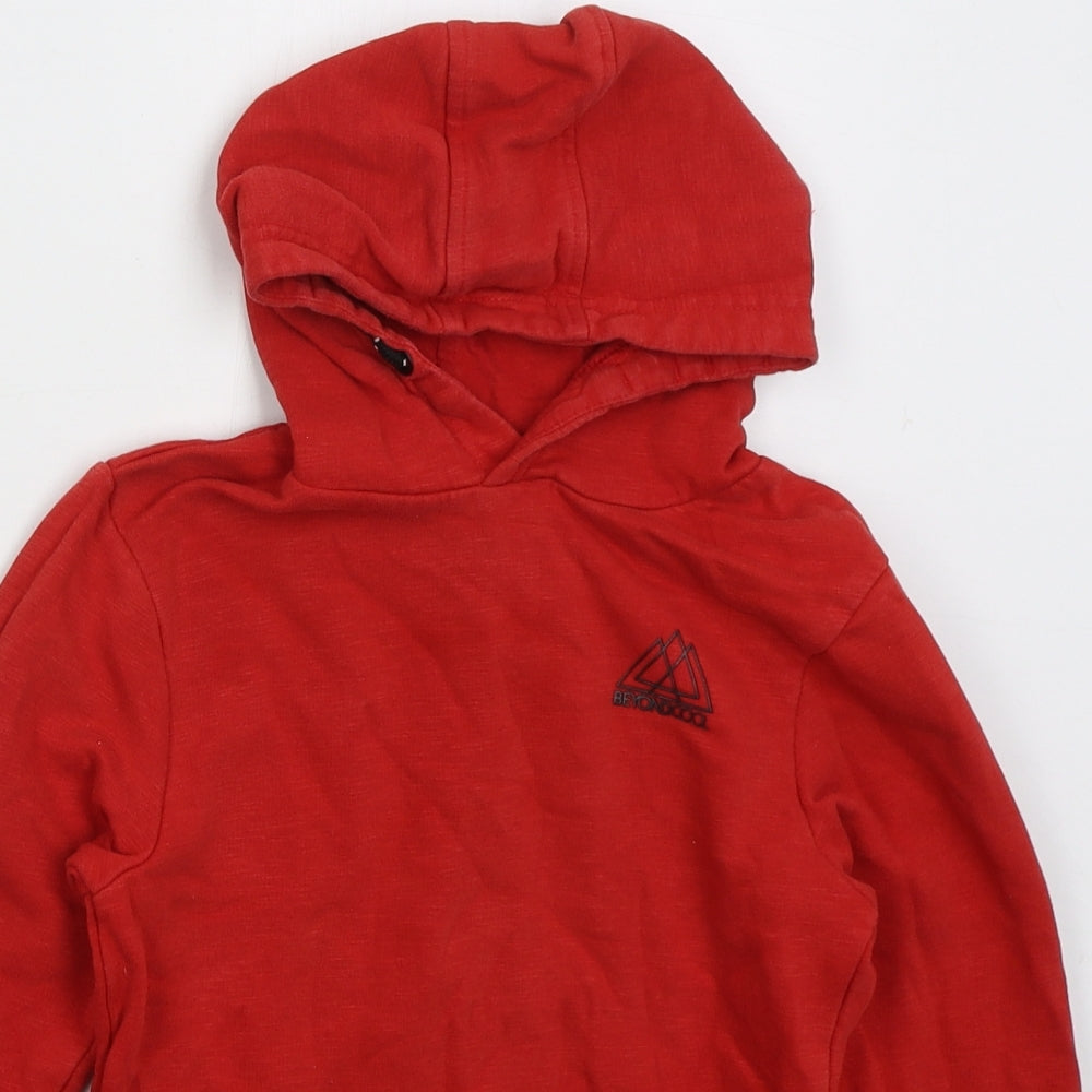 George Boys Red Cotton Pullover Hoodie Size 6-7 Years Pullover