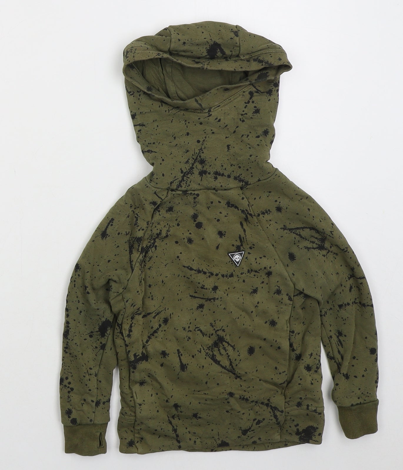 NEXT Boys Green Cotton Pullover Hoodie Size 3 Years Pullover - Abstract