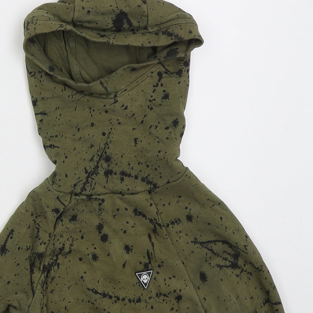NEXT Boys Green Cotton Pullover Hoodie Size 3 Years Pullover - Abstract