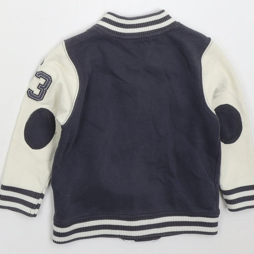 George Boys Blue Jacket Size 12-18 Months Button - College Athletics